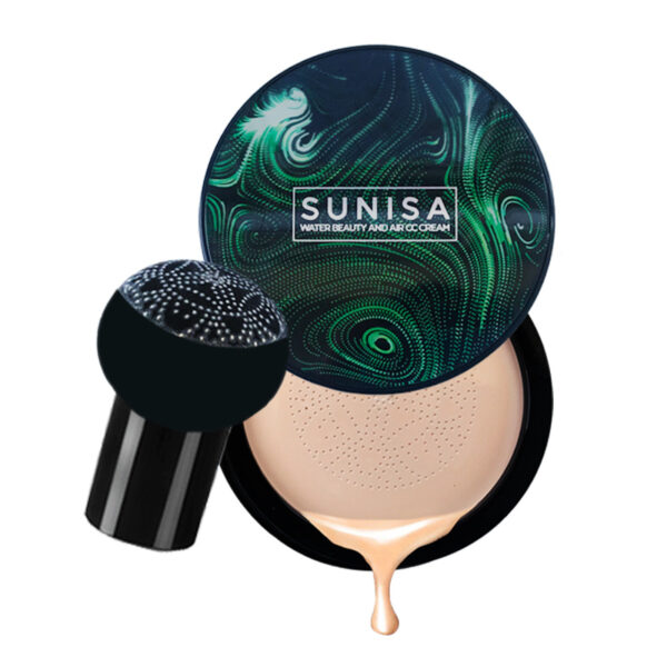 SUNISA ຫົວເຫັດຂະຫນາດນ້ອຍ Air Cushion BB Cream Isolation BB Nude Concealer Oil Control Moisturizing Liquid