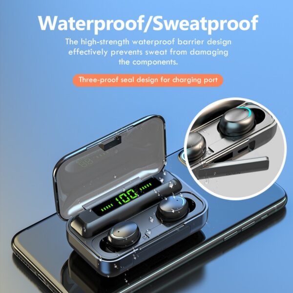 TWS Bluetooth 5 0 Earphones 2200mAh Charging Box Wireless Headphone 9D Stereo Sports Waterproof Earbuds Headsets 3
