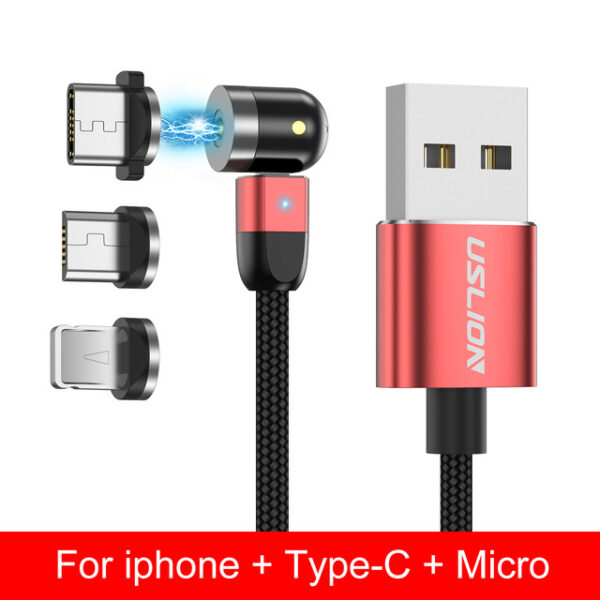 ສາຍໄຟສາກ USLION USB ສາກໄຟໄວປະເພດ C ສາຍໄຟ Magnet Charger Micro USB Cable ໂທລະສັບມືຖື 11.jpg 640x640 11