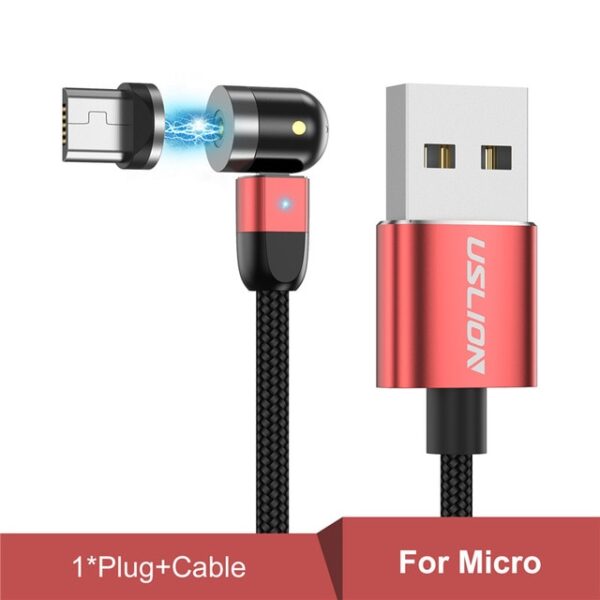 Magnetický USB kábel USLION Rýchle nabíjanie Kábel typu C Magnetická nabíjačka Mikro USB kábel Mobilný telefón 2.jpg 640x640 2