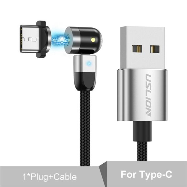 USLION Manyetik USB Kablosu Hızlı Şarj C Tipi Kablo Mıknatıs Şarj Cihazı Mikro USB Kablosu Cep Telefonu 4.jpg 640x640 4