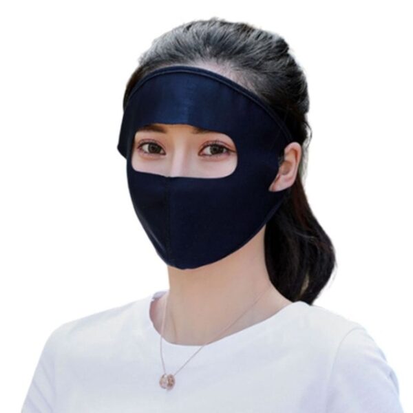 Unisex Summer Ice Silk Thin Sunscreen Full Face Mask UV Protection Breathable Cycling Solid Color Washable 1.jpg 640x640 1