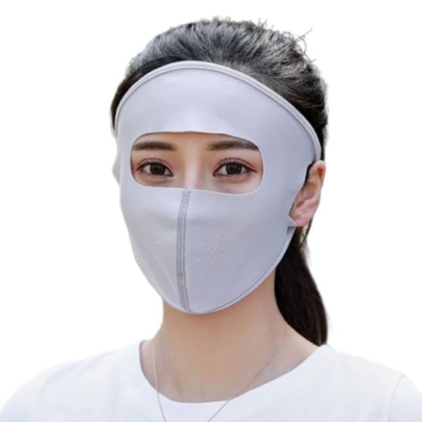 Unisex Summer Ice Silk Thin Sunscreen Full Face Mask UV Protection Breathable Cycling Solid Color Washable 4.jpg 640x640 4