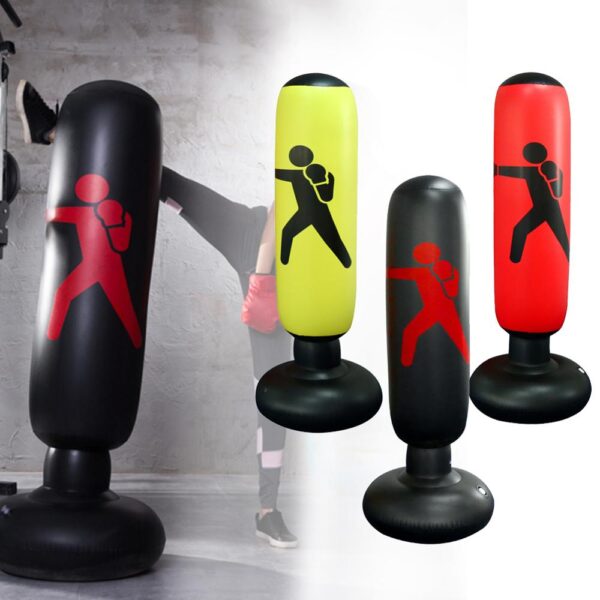 Vertical Inflatable Boxing Bag PVC Thickening Boxing Pillar Tumbler Fight Column Punching Bag Fitness Tool 2