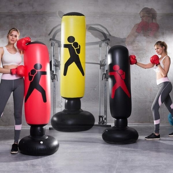 Vertical Inflatable Boxing Bag PVC Thickening Boxing Pillar Tumbler Fight Column Punching Bag Fitness Tool 3