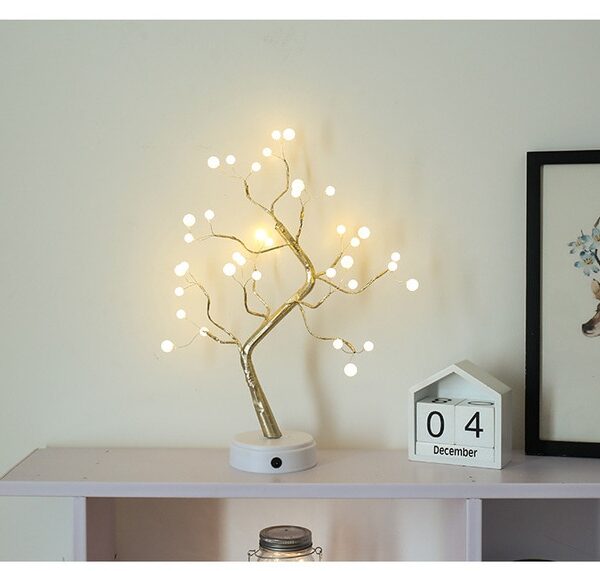 108 LED USB Table Lamp Copper Wire Christmas Fire Tree Night Light Table Lamp Home Desktop 4.jpg 640x640 4
