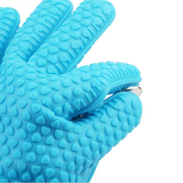 1Pcs Cócaireacht Glove Silicone Frithsheasmhach le Teas Bácáil BBQ Sealbhóir Pota Oighinn Mitt Kitchen Cuardach Dearg Te 3