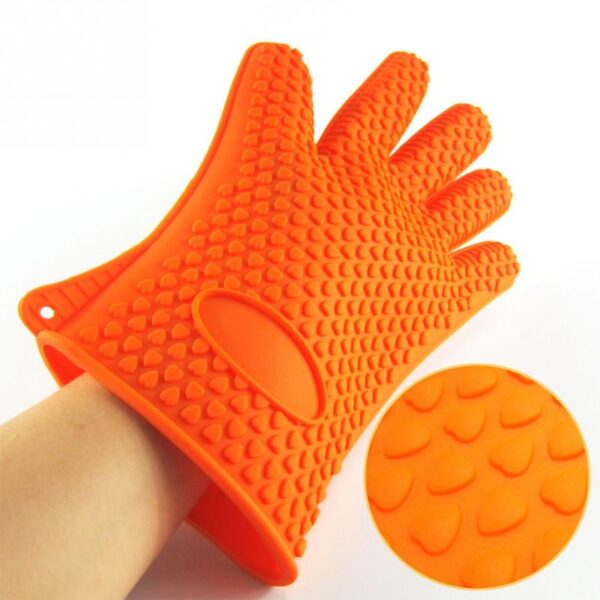 1Pcs Heat Resistant Silicone Glove Pagluto Baking BBQ Oven Pot Holder Mitt Kitchen Red Hot Search