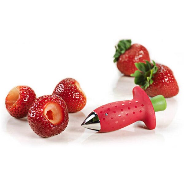1Pcs Strawberry Huller Fruit Leaf Remover Kitchen Accessories Metal Tomato Stalks Plastic Stem Remover Gadget Kitchen 1