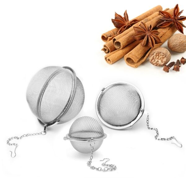 1pc Stainless Steel Infuser Sphere Locking Spice Tea Ball Strainer Mesh Infuser Tea Selterers 1