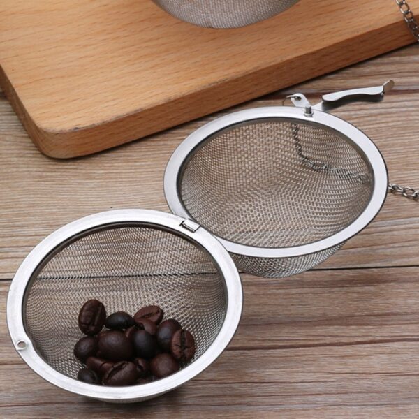 1pc Stainless Steel Infuser Sphere Locking Spice Tea Ball Strainer Mesh Infuser Tea Selterers 2