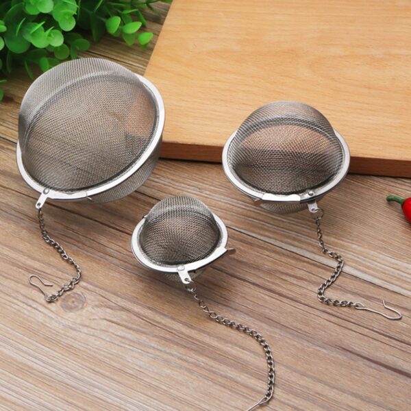 1pc Stainless Steel Infuser Sphere Locking Spice Tea Ball Strainer Mesh Infuser Tea Selterers 3