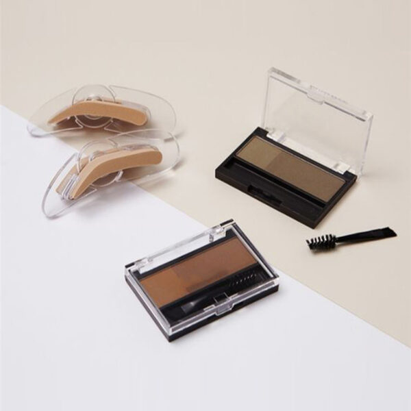 2-колерная фарба для броваў Порошковая палітра Long Last Waterproof Eyebrow Pigment with Eye Brow Brush Tool 1