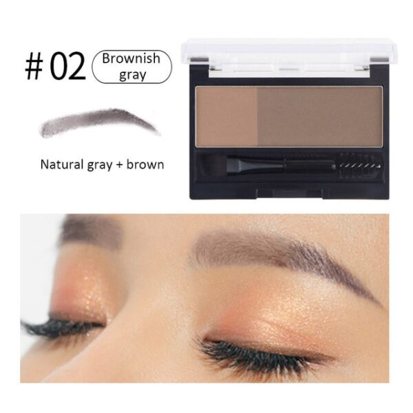 Awọn awọ 2 Eyebrow Imudara Powder Paleti Gigun Oju Oju Oju mabomire Pẹlu Ọpa fẹlẹ Eye Brow 1.jpg 640x640 1