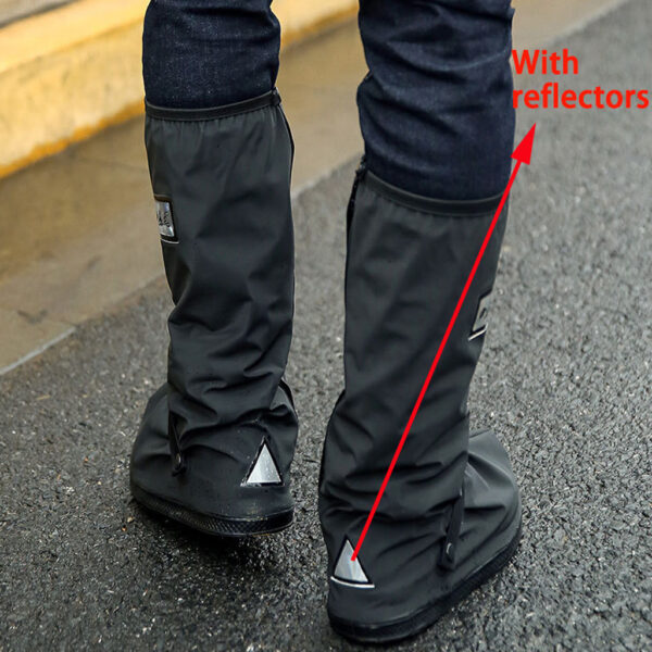 2019 Men s Rainy Day Shoes Cover Rain Boots Outdoors Reflective Work Shoes Waterproof Prevent Slippery 1