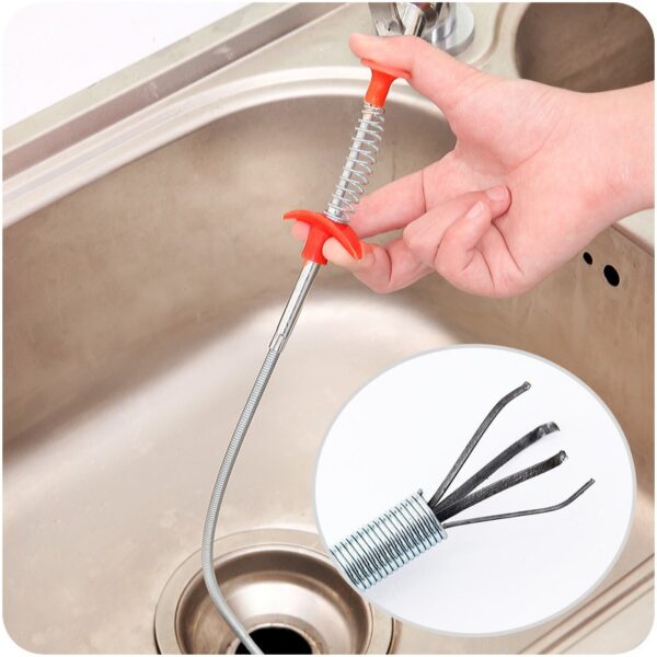 24 4 Inch Spring Pipe Dredging Tools Drain Snake Drain Cleaner Sticks Clog Remover Cleaning Tools