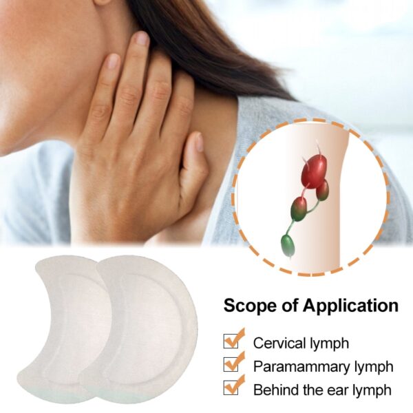 6Pcs Neck Lymphatic Detox Patch Lymphatic Swelling Anti Swelling Herbal Plaster Body Relaxation To Improve Sleep 4