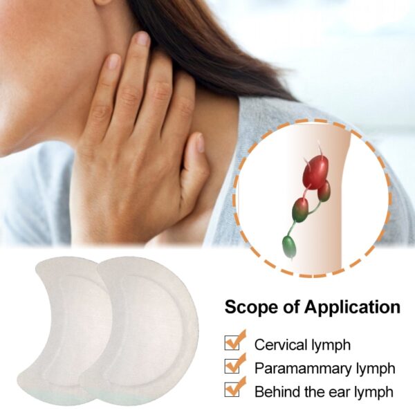 6Pcs Neck Lymphatic Detox Patch Lymphatic Swelling Anti Swelling Herbal Plaster Whakangā tinana Hei whakapai ake i te moe 4