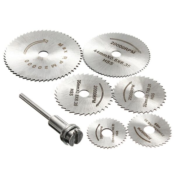 7pcs HSS Circular Saw Blade Rotary Tool For Dremel Metal Cutter Power Tool Set Wood Cutting 3