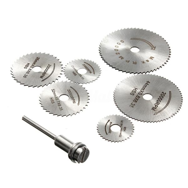 7pcs HSS Circular Saw Blade Rotary Tool For Dremel Metal Cutter Power Tool Set Wood Cutting 5