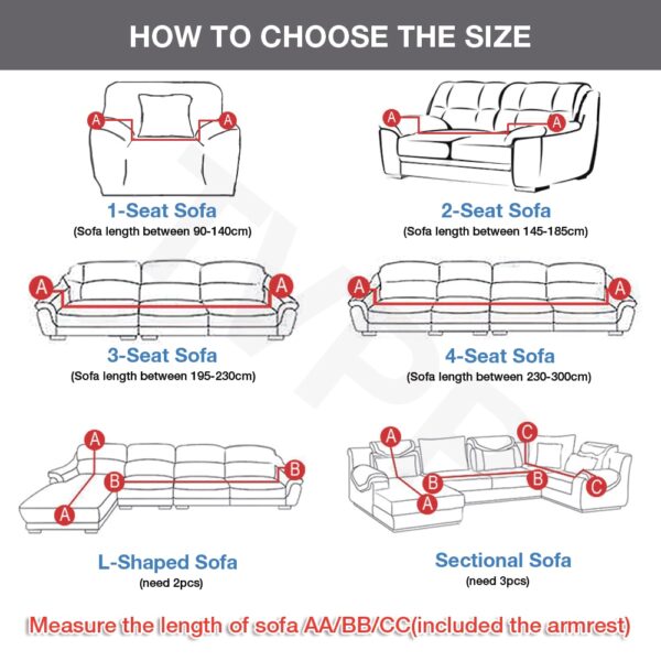 ইলাস্টিক স্ট্রেচ সোফা কভার 1 2 3 4 সিটার সোফ স্লিপকভার সোফা কভার ইউনিভার্সাল সোফা 1 এর জন্য