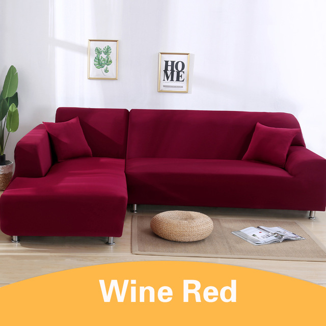 Magic Stretchable Sofa Cover Not Sold, Wine Red Sofa Cover