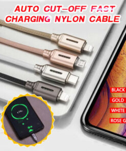 Fast Charging Auto Cut Off Nylon Quick Charging Cable Smart Disconnect Intelligent Data line 1