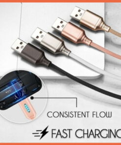 Fast Charging Auto Cut Off Nylon Quick Charging Cable Smart Disconnect Intelligent Data line 2