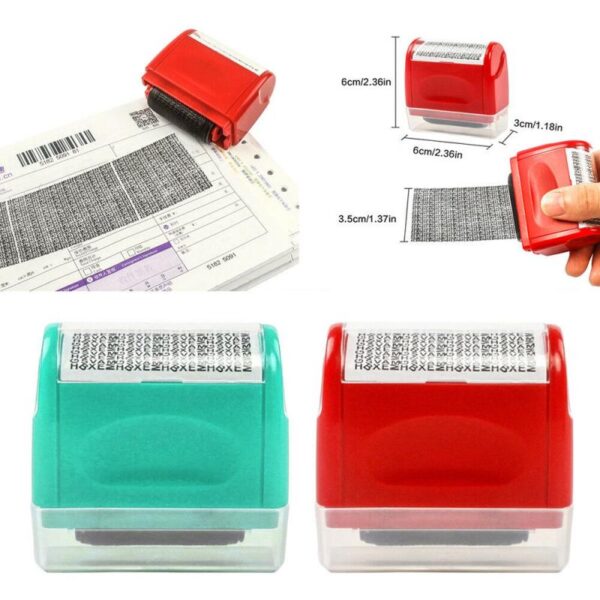 Identity Privacy Protection Roller Stamp Portable Information Coverage Messy Code Data Protector Security Seal 2