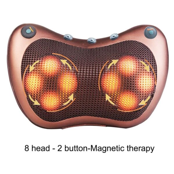 Massage Pillow Electric Neck Massager Multifunctional Shoulder Infrared Heating Magnetic Therapy Massage Relaxation