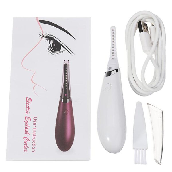 Mini USB Rechargeable Electric Heated Eyelash Curler Long Lasting Electric Ironing Eyelash Curler Makeup Curling For 5