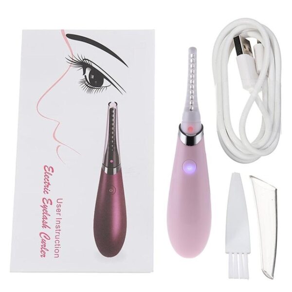 Mini USB Rechargeable Electric Heated Eyelash Curler Long Lasting Electric Ironing Eyelash Curler Makeup Curling