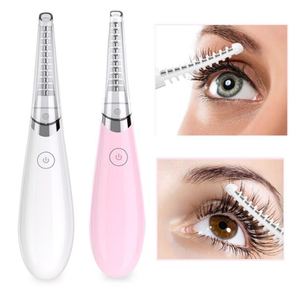 Mini USB Rechargeable Electric Heated Eyelash Long Lasting Portable Electric Ironing Eyelash Curler Device For Beauty