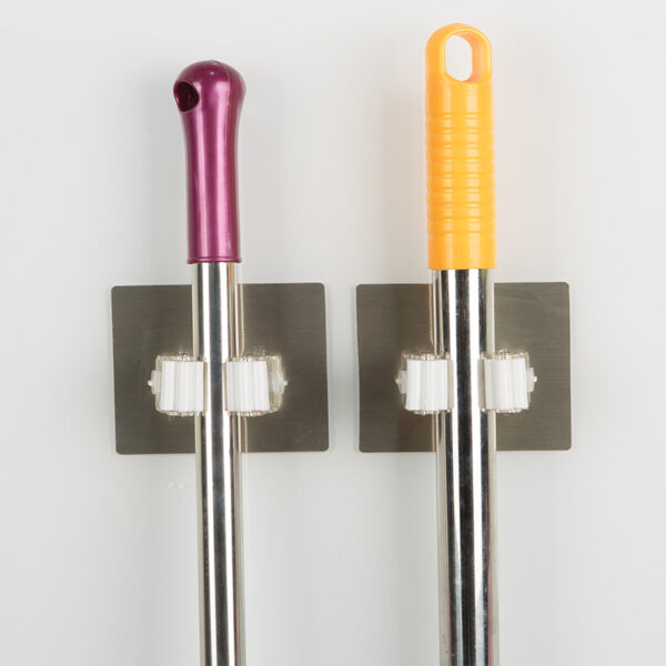 Multifunctional Self Adhesive Seamless Stickers Mop Broom Holder Wall Mounted Organizer Brush Storage Hanger Rack Tool 3