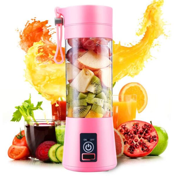 Baru Kedatangan Portable Home USB Rechargeable 4 Blade Electric Fruit Extractor Juice Blender