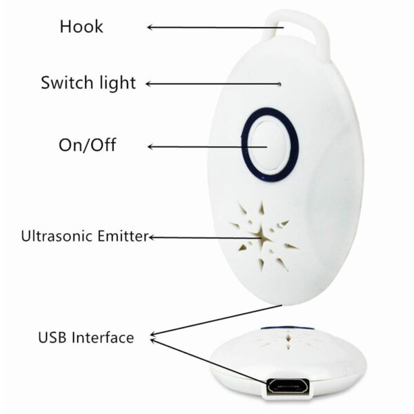 USB Flealess Ultrasonic Flea Tick Repeller Kjæledyrsutstyr HKS99 5