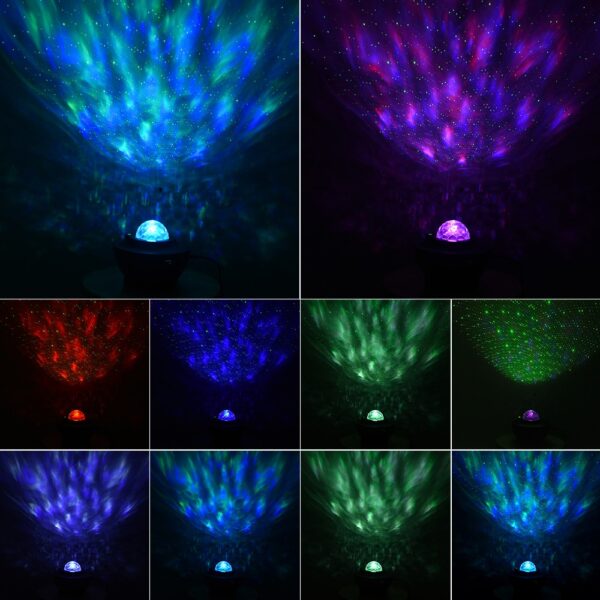 USB LED Star Nachtlampje Muziek Starry Water Wave LED-projectorlicht Bluetooth-projector Geluidsgestuurd