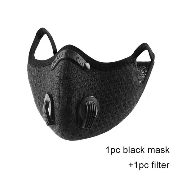 Unisex PM2 5 Mouth Mask nga adunay Valve Respirator Mahugasan nga Magamit Pag-usab Mga Lalaki Babaye Dili Dustproof nga Pagsakay sa Baba nga muffle 3.jpg 640x640 3