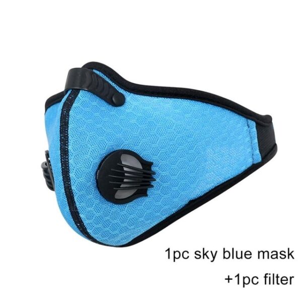 Unisex PM2 5 Ağız Maskası Qapaqlı Respirator ilə Yuyulabilən Yenidən İstifadə oluna bilən Kişilər Qadın Toz keçirməz Sürmə Ağızı muffle 4.jpg 640x640 4