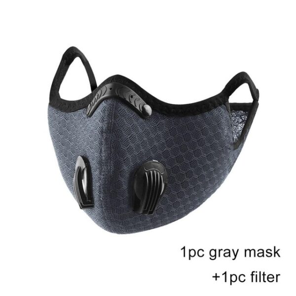 Unisex PM2 5 Mundmaske mit Ventil, Atemschutzmaske, waschbar, wiederverwendbar, für Herren und Damen, staubdicht, Reitmund