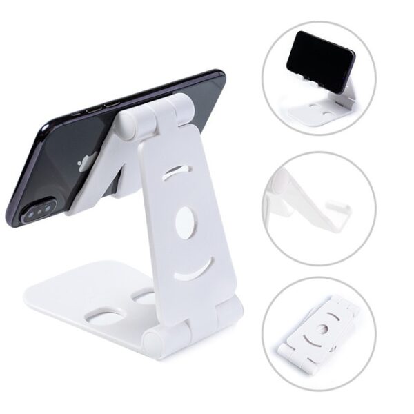 Universele oanpasbere mobile tillefoanhâlder foar iPhone Huawei Xiaomi Samsung Plastic tillefoan stand buroblêd folding 1.jpg 640x640 1