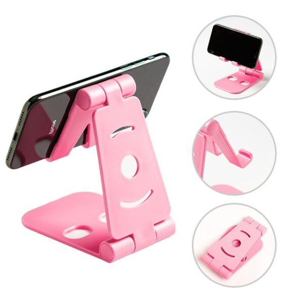 Universaalne reguleeritav mobiiltelefoni hoidik iPhone'ile Huawei Xiaomi Samsung Plastic Phone Stand Laualaud Tahvelarvuti Kokkupandav 3.jpg 640x640 3