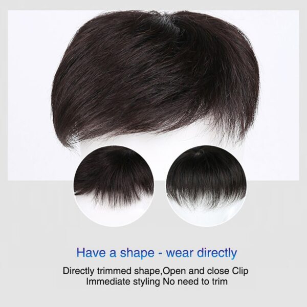 WTB Man Toupee With high temperature silk synthesis Hair Material Hair Hand made Topper Hairpiece Top 1