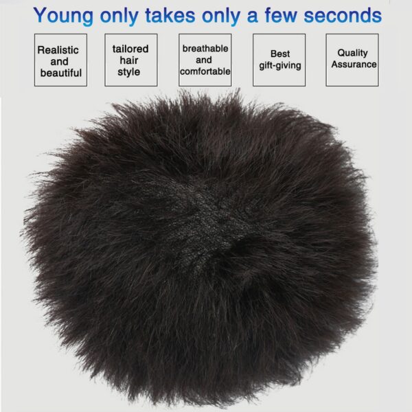 WTB Man Toupee With high temperature silk synthesis Hair Material Hair Hand made Topper Hairpiece Top 5