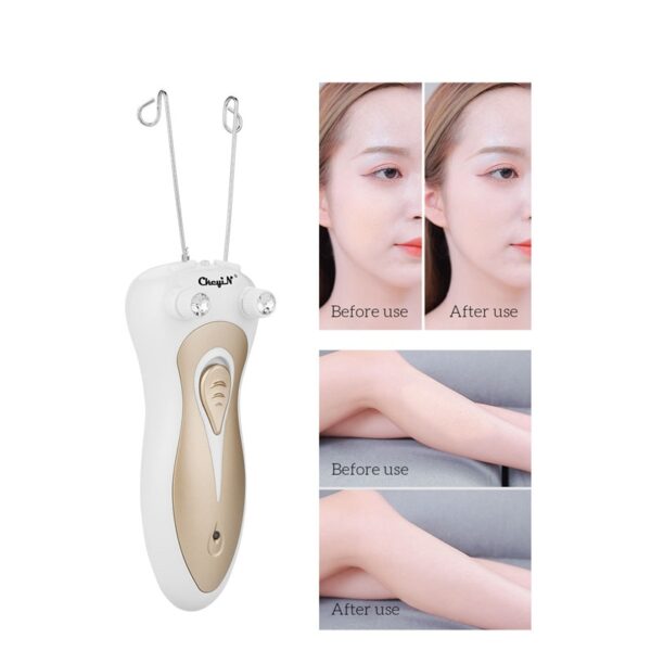 Women Electric Epilator Body Facial Hair Removal Defeatherer Cotton Thread Depilator Lady Shaver Face Hair Remover 1