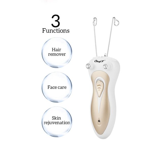 Women Electric Epilator Body Facial Hair Removal Defeatherer Cotton Thread Depilator Lady Shaver Face Hair Remover