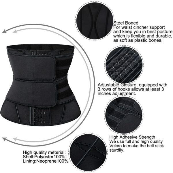 Wophunzitsa Waist Waist Corset Slimming Belt Thupi Shaper Cincher Neoprene Sauna Sweat Shapewear Kulimbitsa M'mimba Kulimbitsa Thupi 3