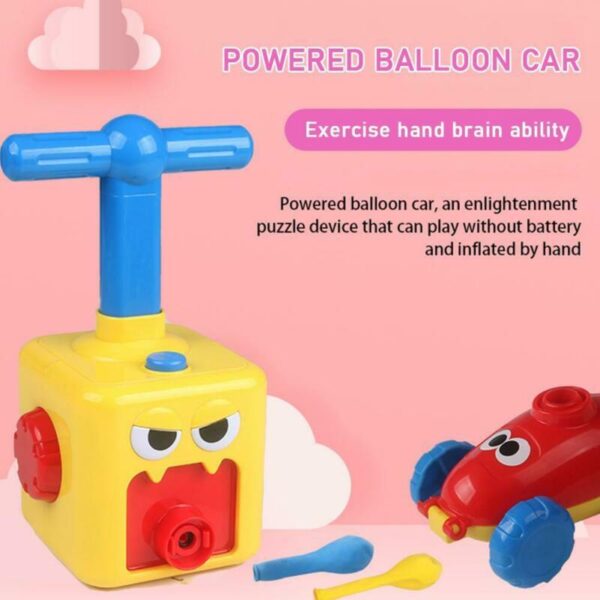 inertia balloon powered car toys aerodynamics inertial energy kids puzzle Early Educational Fun toys Children Birthday 2