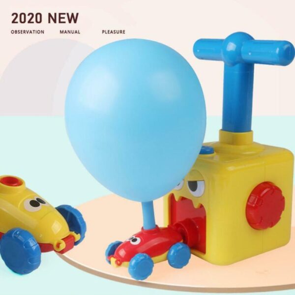 inertia balloon powered car toys aerodynamics inertial energy kids puzzle Early Educational Fun mga dulaan Mga Bata Birthday 3