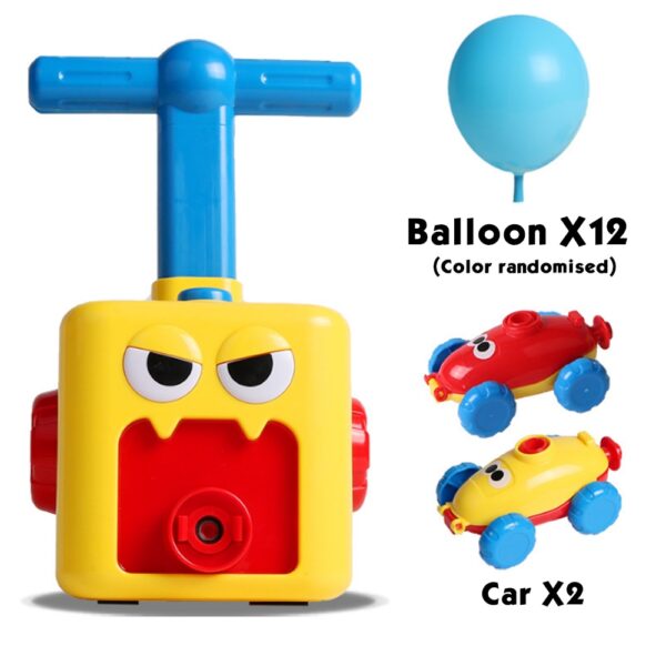 inertia balloon powered car toys aerodynamics inertial energy kids puzzle Early Educational Fun toys Children Birthday 5